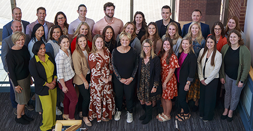 HealthSource Solutions staff in group picture at Midwest Health Promotion Conference